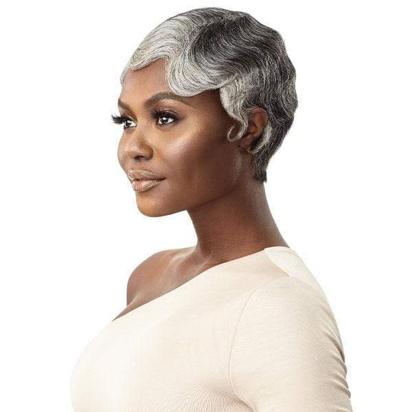 Outre 100% Human Hair Fab & Fly Gray Glamour Wig - MARINETTE - EgoWigs.com-NBLK