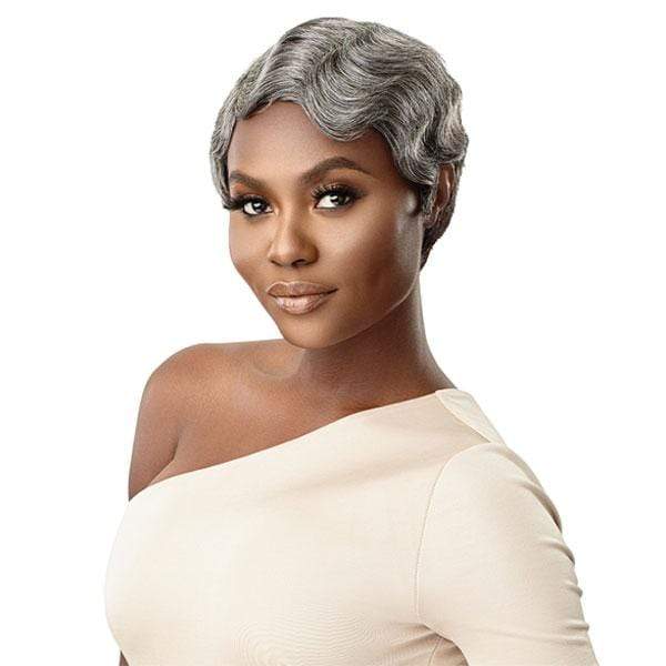 Outre 100% Human Hair Fab & Fly Gray Glamour Wig - MARINETTE - EgoWigs.com-NBLK