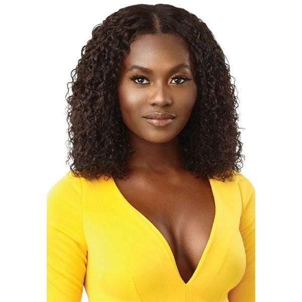 Outre Mytresses Gold Label 100% Human Hair U-Part Cap Wig - MALAYSIAN CURLY 14" - EgoWigs.com-Natural Black