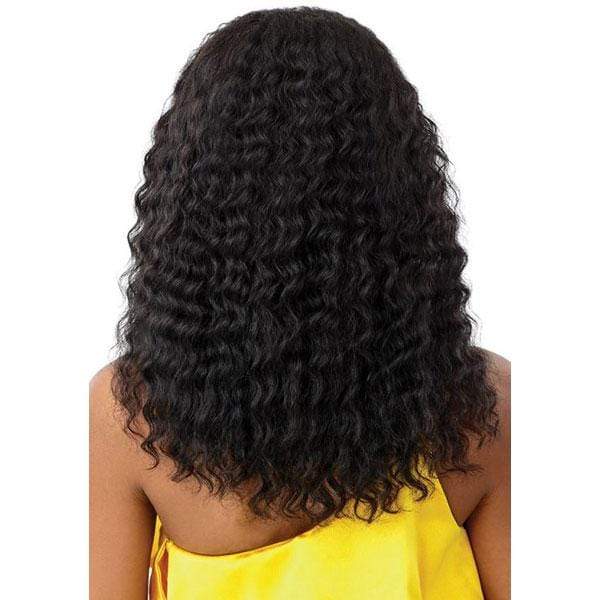 Outre Mytresses Gold Label 100% Human Hair U-Part Cap Wig - PERUVIAN WAVE 18" - EgoWigs.com-NATURAL BLACK