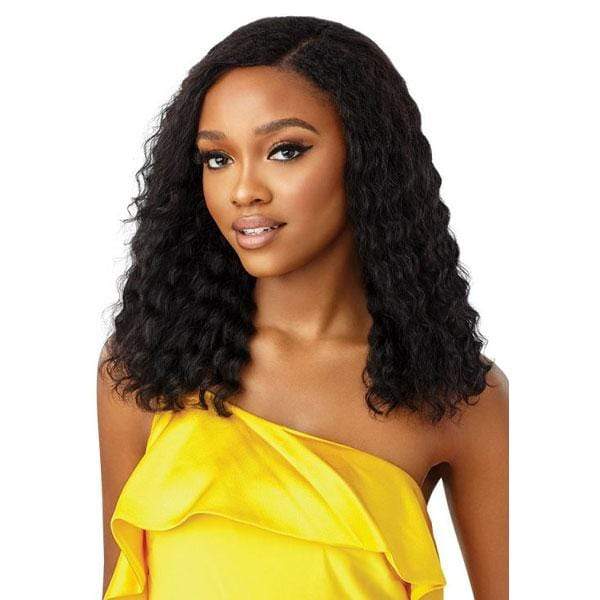 Outre Mytresses Gold Label 100% Human Hair U-Part Cap Wig - PERUVIAN WAVE 18" - EgoWigs.com-NATURAL BLACK