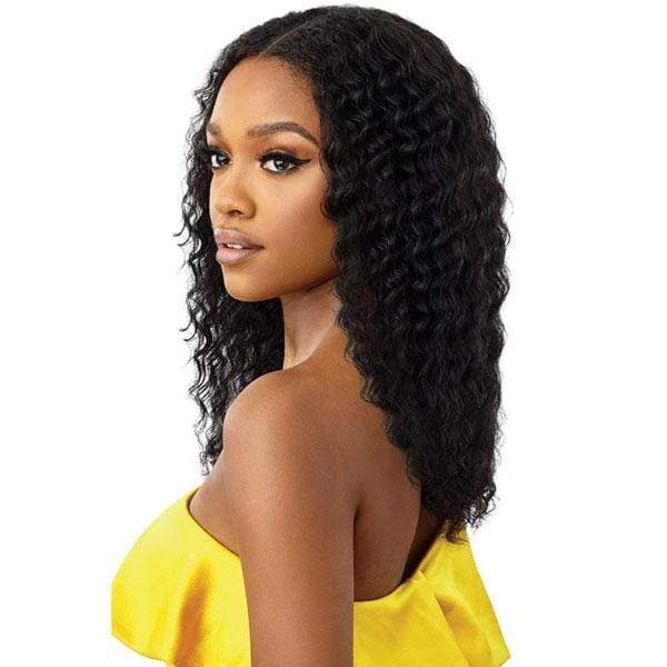 Outre Mytresses Gold Label 100% Human Hair U-Part Cap Wig - PERUVIAN WAVE 18" - EgoWigs.com-NATURAL BLACK