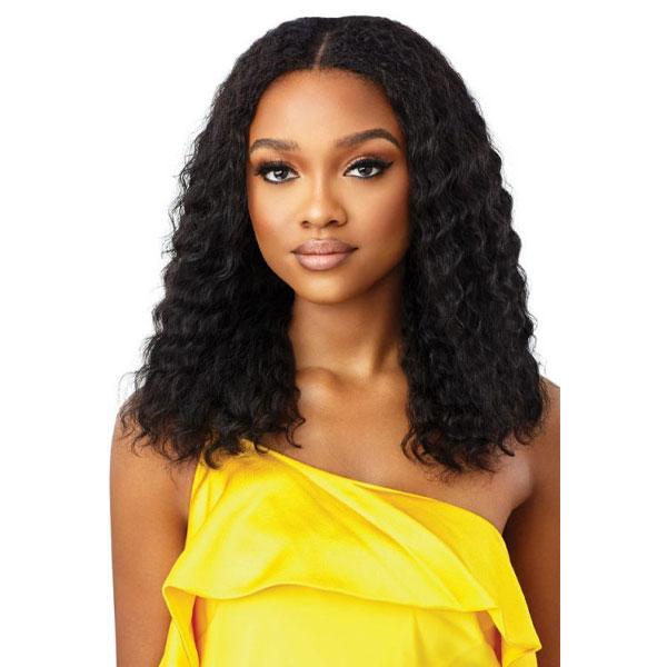 Outre Mytresses Gold Label 100% Human Hair U-Part Cap Wig - PERUVIAN WAVE 18" - EgoWigs.com-NATURAL BLACK