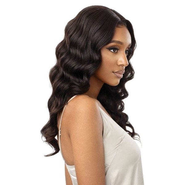 Outre 100% Human Hair Lace Wigs Outre My Tresses Black Label HD 13x4 Lace Front Wig - VRIGIN BODY 22"