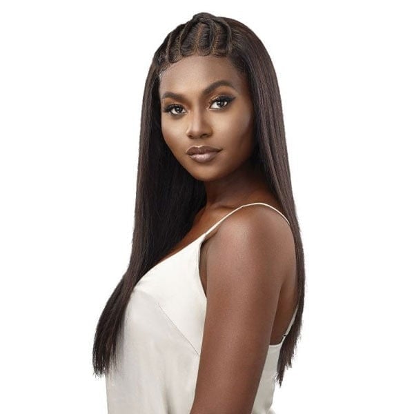 Outre 100% Human Hair Lace Wigs Outre My Tresses Black Label HD 13x4 Lace Front Wig - VRIGIN STRAIGHT 24"