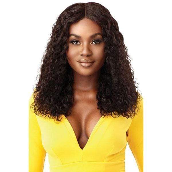 Outre Mytresses Gold Label 100% Human Hair Lace Front Wig - ISADORA - EgoWigs.com-NATURAL BLACK