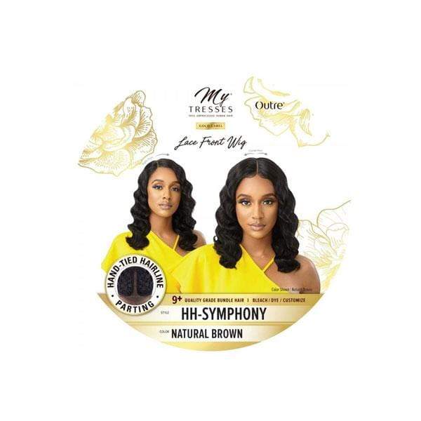 Outre Mytresses Gold Label 100% Human Hair Lace Front Wig - SYMPHONY - EgoWigs.com-NATURAL BLACK