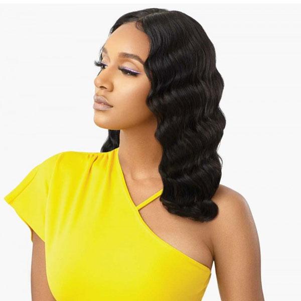 Outre Mytresses Gold Label 100% Human Hair Lace Front Wig - SYMPHONY - EgoWigs.com-NATURAL BLACK