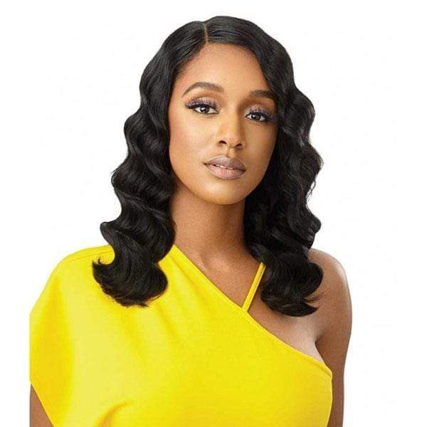 Outre Mytresses Gold Label 100% Human Hair Lace Front Wig - SYMPHONY - EgoWigs.com-NATURAL BLACK