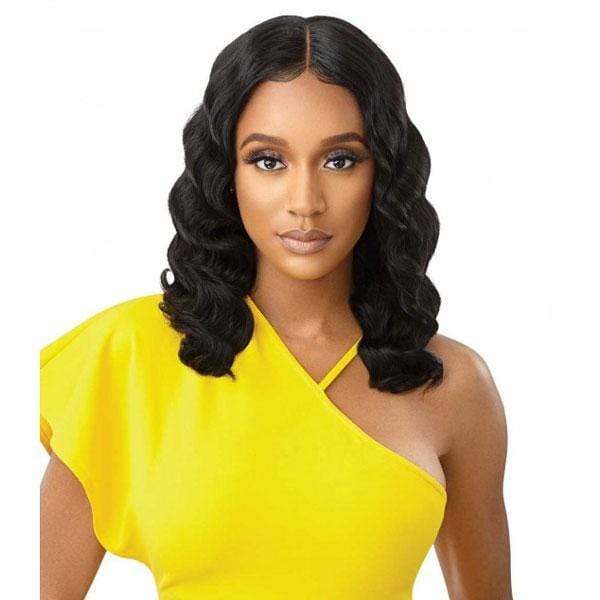 Outre Mytresses Gold Label 100% Human Hair Lace Front Wig - SYMPHONY - EgoWigs.com-NATURAL BLACK