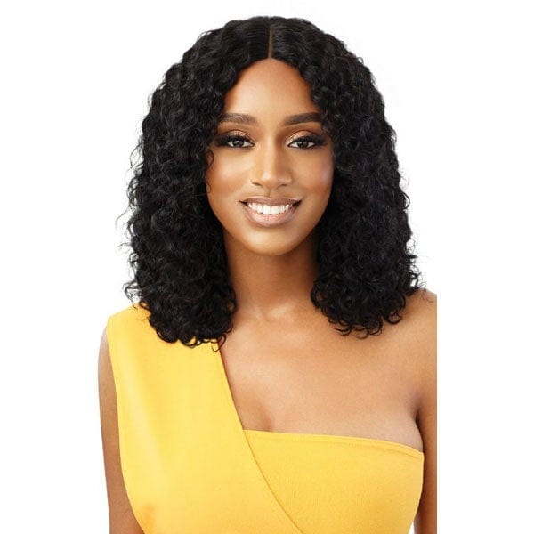 Outre 100% Human Hair Lace Wigs Outre The Daily Wig 100% Unprocessed Human Hair Wey & Wavy Wig - NATURAL CURLY 14"