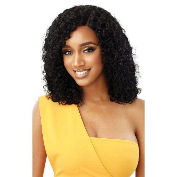 Outre 100% Human Hair Lace Wigs Outre The Daily Wig 100% Unprocessed Human Hair Wey & Wavy Wig - NATURAL CURLY 14"