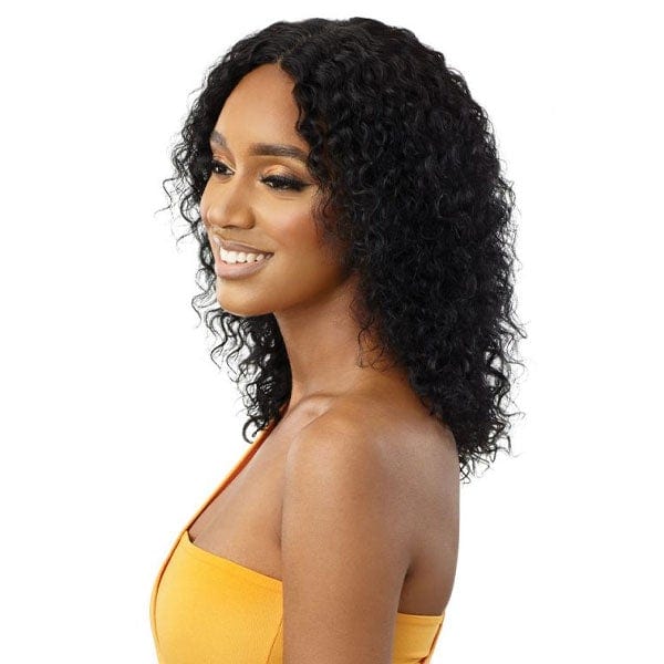 Outre 100% Human Hair Lace Wigs Outre The Daily Wig 100% Unprocessed Human Hair Wey & Wavy Wig - NATURAL CURLY 14"