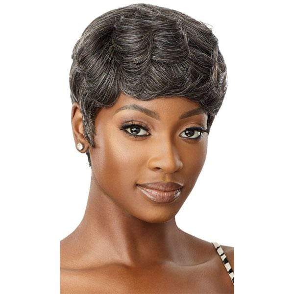 Outre 100% Human Hair Fab & Fly Gray Glamour Wig - ADDISON - EgoWigs.com-NBLK