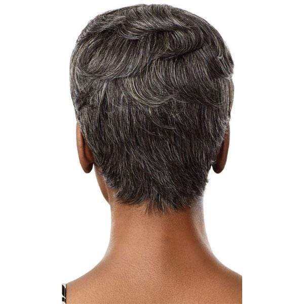 Outre 100% Human Hair Fab & Fly Gray Glamour Wig - ADDISON - EgoWigs.com-NBLK