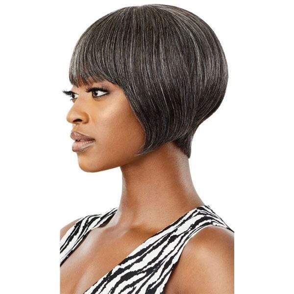 Outre 100% Human Hair Fab & Fly Gray Glamour Wig - HARRIET - EgoWigs.com-NBLK