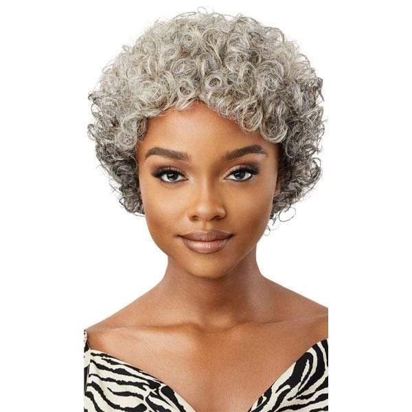 Outre 100% Human Hair Fab & Fly Gray Glamour Wig - VERONICA - EgoWigs.com-NBLK