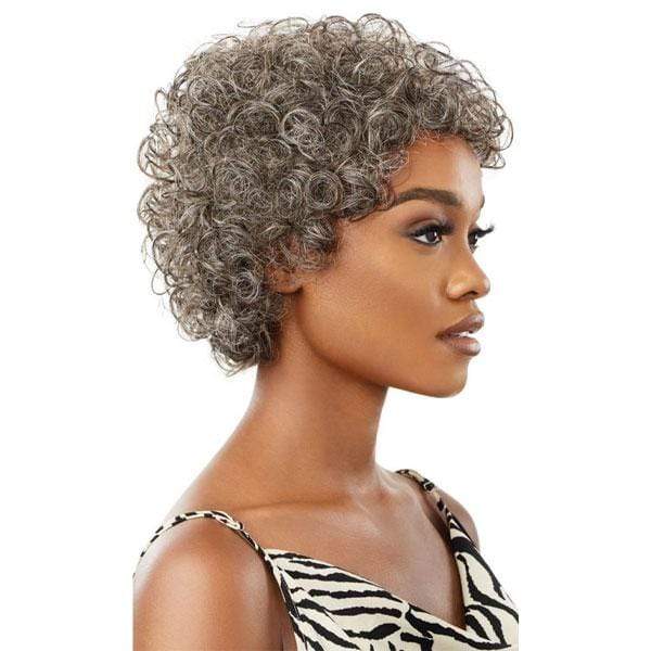 Outre 100% Human Hair Fab & Fly Gray Glamour Wig - VERONICA - EgoWigs.com-NBLK