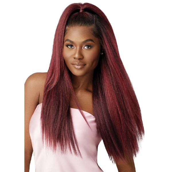 Outre Airtied Human Hair Blend Glueless 13X6 HD Lace Front Wig - HHB PERM YAKI 26" - EgoWigs.com