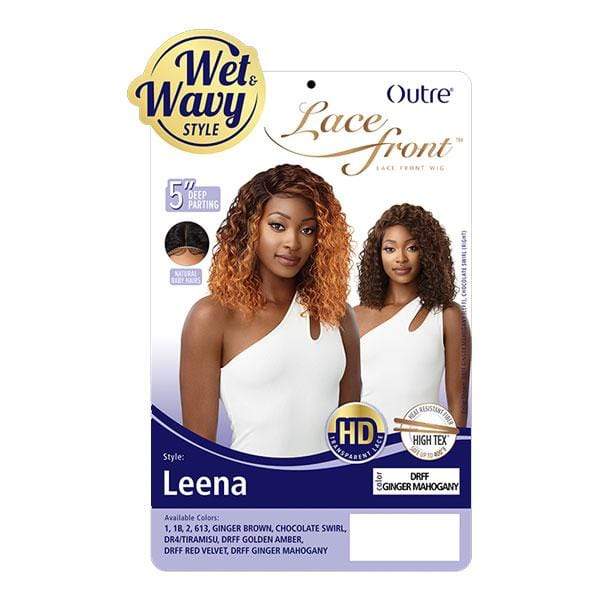 Outre Synthetic 5" Deep L-Part Swiss Wet & Wavy Lace Front Wig - LEENA - Clearance - EgoWigs.com-1