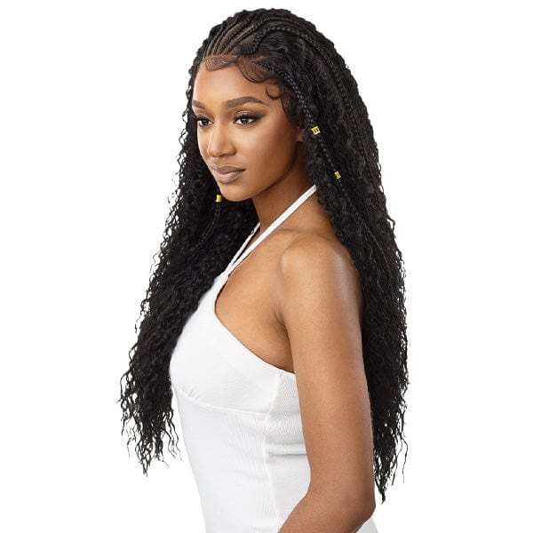 Outre Frontal Lace Wigs Outre 13x4 HD Pre-Braided Lace Front Wig - STITCH BRAID RIPPLE WAVE 30"