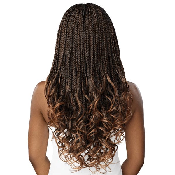 Outre Frontal Lace Wigs Outre 4x4 HD Pre-Braided Lace Front Wig - MIDDLE PART FRENCH CURL BOX BRAIDS 26"