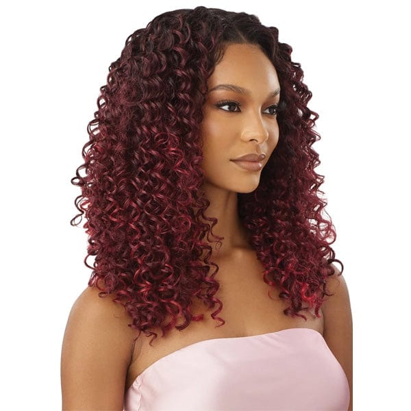 Outre Frontal Lace Wigs Outre Airtied Human Hair Blend Glueless 13X6 HD Lace Front Wig - HHB DOMINICAN CURLY 22"