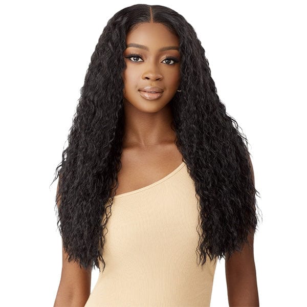 Outre Frontal Lace Wigs Outre Human Hair Blend 5x5 Lace Closure Wig - HBB PERUVIAN WATER WAVE 24"