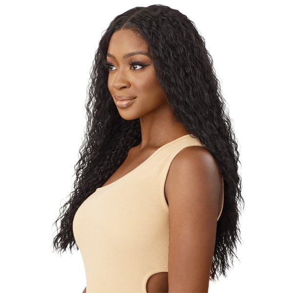 Outre Frontal Lace Wigs Outre Human Hair Blend 5x5 Lace Closure Wig - HBB PERUVIAN WATER WAVE 24"