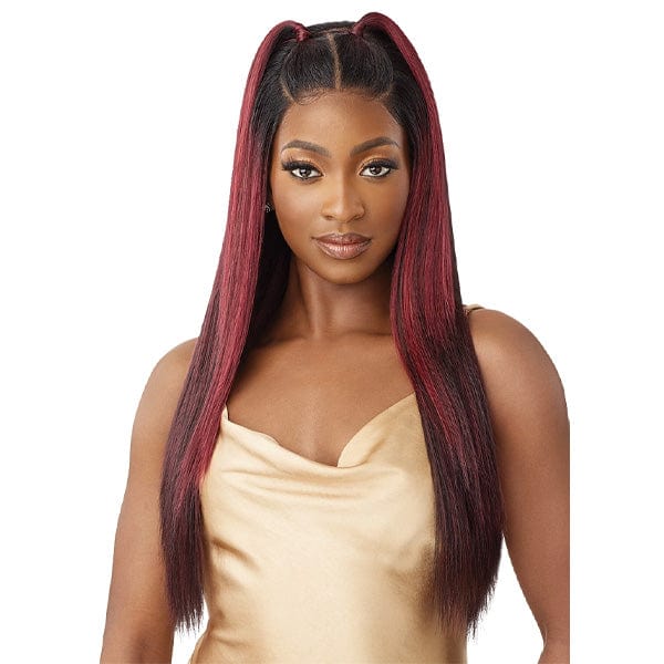 Outre Frontal Lace Wigs Outre Human Hair Blend 5x5 Lace Closure Wig - HBB YAKI STRAIGHT 26"