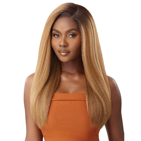 Outre Frontal Lace Wigs Outre Human Hair Blend 5x5 Lace Closure Wig - HHB KINKY STRAIGHT 24"