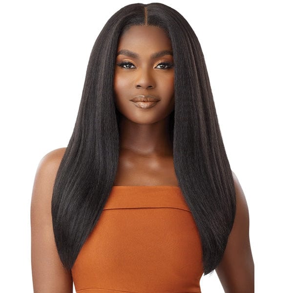 Outre Frontal Lace Wigs Outre Human Hair Blend 5x5 Lace Closure Wig - HHB KINKY STRAIGHT 24"