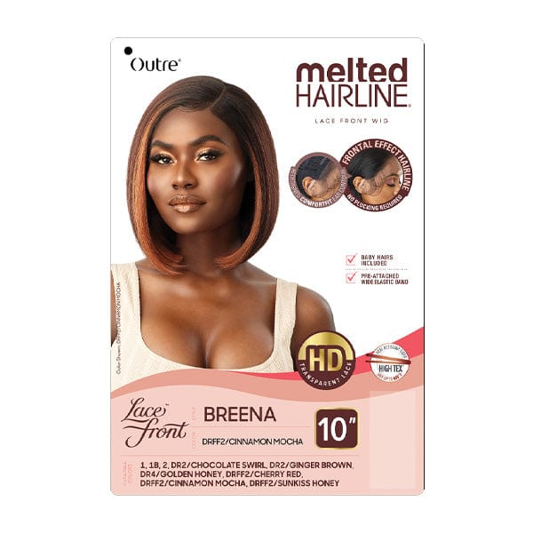 Outre Frontal Lace Wigs Outre Melted Hairline Synthetic Deluxe Wide HD Lace Front Wig - BREENA