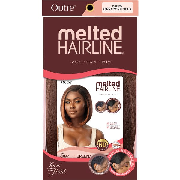 Outre Frontal Lace Wigs Outre Melted Hairline Synthetic Deluxe Wide HD Lace Front Wig - BREENA