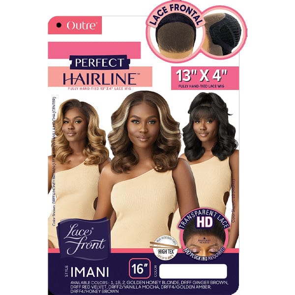 Outre Frontal Lace Wigs Outre Perfect Hairline Synthetic 13x4 Lace Frontal Wig - IMANI