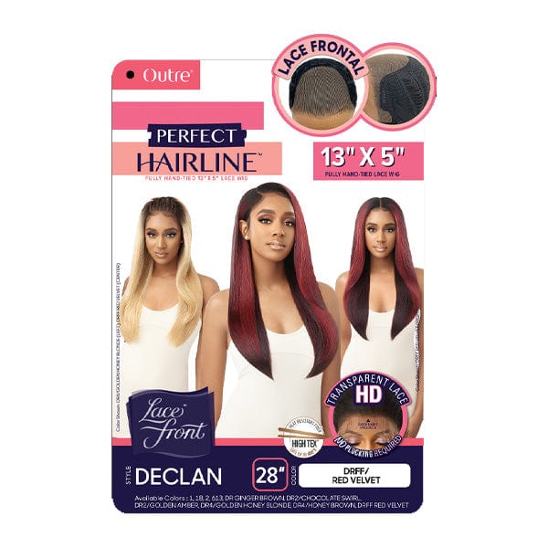 Outre Frontal Lace Wigs Outre Perfect Hairline Synthetic 13x5 Lace Frontal Wig - DECLAN