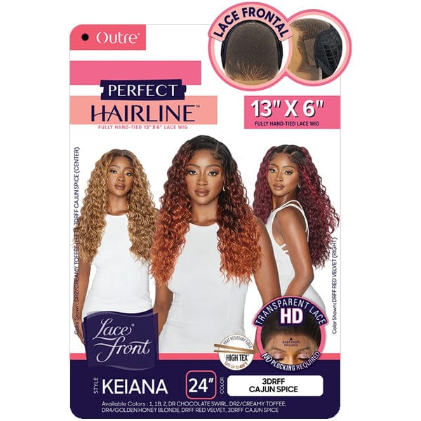 Outre Frontal Lace Wigs Outre Perfect Hairline Synthetic 13x6 Faux Scalp Lace Front Wig - KEIANA