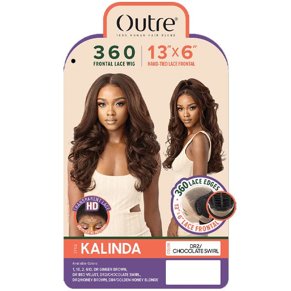 Outre Frontal Lace Wigs Outre & Play Human Hair Blend 360 Lace Front Wig - KALINDA