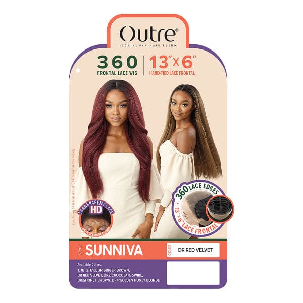 Outre Frontal Lace Wigs Outre & Play Human Hair Blend 360 Lace Front Wig - SUNNIVA