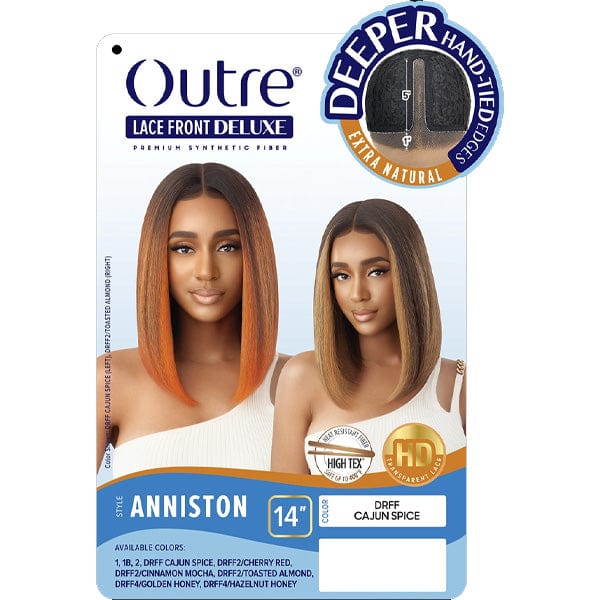 Outre Frontal Lace Wigs Outre Synthetic Hair HD Lace Front Deluxe Wig - ANNISTON