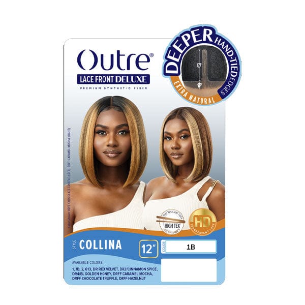 Outre Frontal Lace Wigs Outre Synthetic Hair HD Lace Front Deluxe Wig - COLLINA