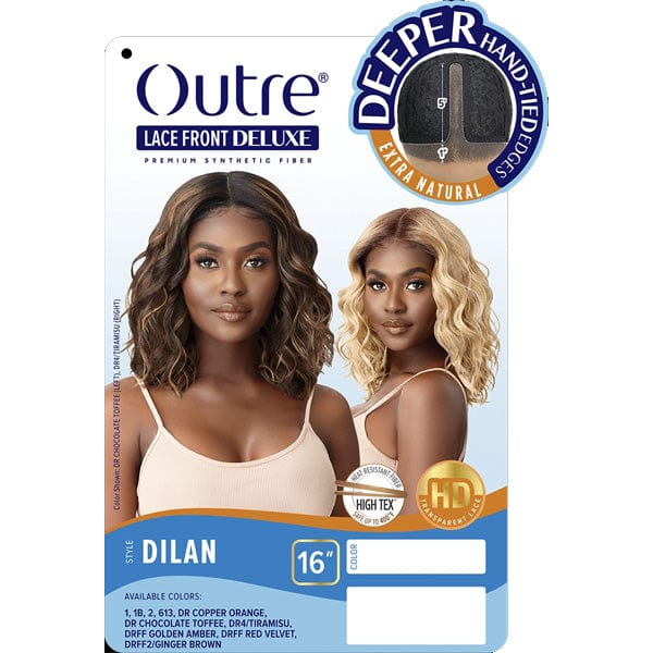 Outre Frontal Lace Wigs Outre Synthetic Hair HD Lace Front Deluxe Wig - DILAN