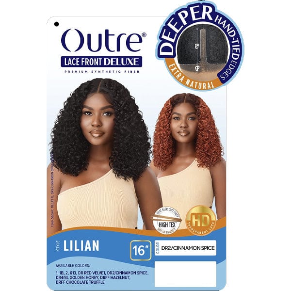 Outre Synthetic Hair HD Lace Front Deluxe Wig - LILIAN - Clearance - EgoWigs.com-1 - BLACK