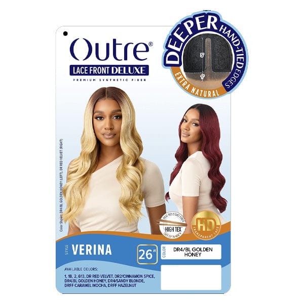 Outre Frontal Lace Wigs Outre Synthetic Hair HD Lace Front Deluxe Wig - VERINA