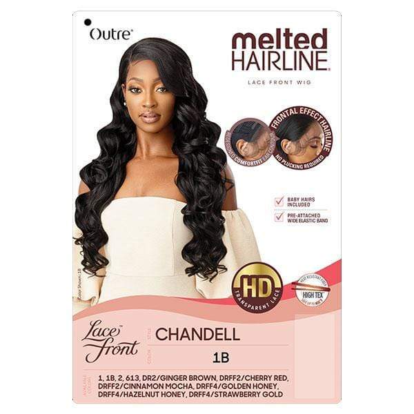 Outre Frontal Lace Wigs Outre Synthetic Melted Hairline HD Lace Front Wig - CHANDELL