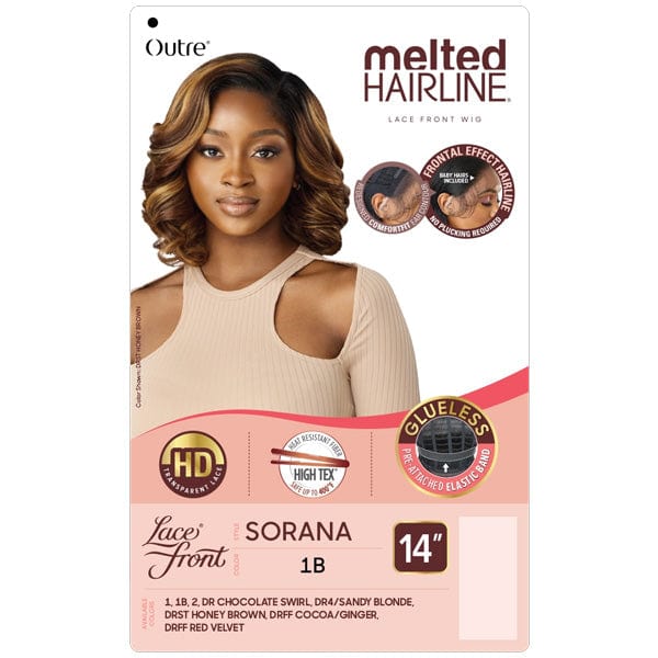 Outre Frontal Lace Wigs Outre Synthetic Melted Hairline HD Lace Front Wig - SORANA