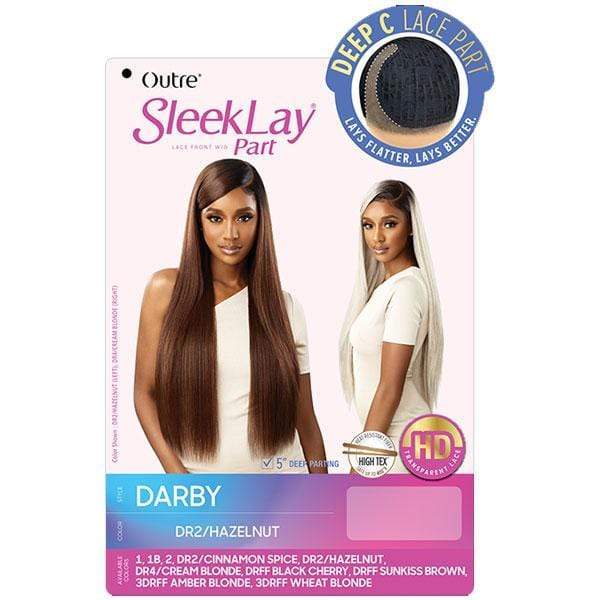 Outre Synthetic Sleeklay Part HD Lace Front Wig - DARBY - EgoWigs.com-1