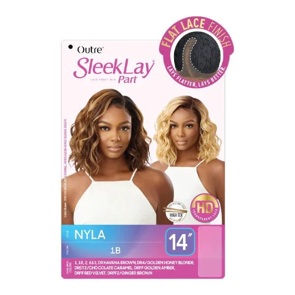 Outre Synthetic Sleeklay Part HD Lace Front Wig - NYLA - EgoWigs.com-1 - BLACK