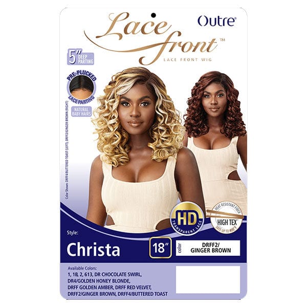 Outre Synthetic Swiss HD Lace Front Wig - CHRISTA - EgoWigs.com-1 - BLACK