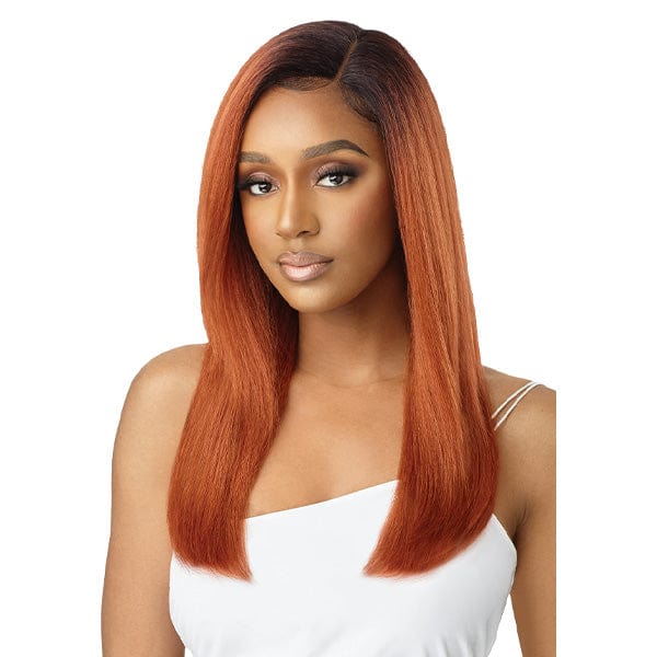 Outre Frontal Lace Wigs Outre Synthetic Swiss HD Lace Front Wig - NATURAK YAKI 22″